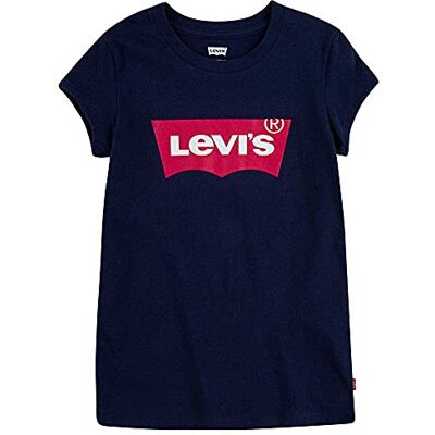 Levi's Lvg S/S Batwing Tee T-shirt voor meisjes, Peacoat/Tea Tree Roze, 12 Jaren Levi's Lvg S/S Batwing Tee T-shirt voor meisjes, Peacoat/Tea Tree Roze, 12 Jaren