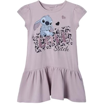 Name it Nmfjanina Stitch Ss Nreg Dress Wdi voor meisjes, Burnished Lilac, 92 Name it Nmfjanina Stitch Ss Nreg Dress Wdi voor meisjes, Burnished Lilac, 92