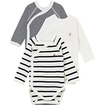 Petit Bateau Babyrompertje met lange mouwen geboorte, Variant 1:, 6 Maanden Petit Bateau Babyrompertje met lange mouwen geboorte, Variant 1:, 6 Maanden