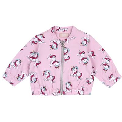 Chicco Sweatshirt met ritssluiting voor meisjes, middelroze, 12 mesi Chicco Sweatshirt met ritssluiting voor meisjes, middelroze, 12 mesi