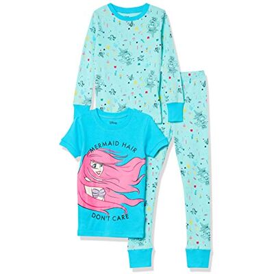 Amazon Essentials Disney Marvel Star Wars meisjespyjamaset (eerder gespot zebra), prinses zeemeerminhaar, 12 Amazon Essentials Disney Marvel Star Wars meisjespyjamaset (eerder gespot zebra), prinses zeemeerminhaar, 12