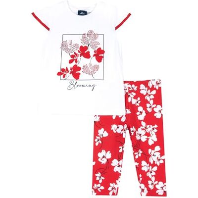 Chicco 2-Delige Set Met T-Shirt En Legging meisjes, Rosso, 4A, Design in Italië Chicco 2-Delige Set Met T-Shirt En Legging meisjes, Rosso, 4A, Design in Italië