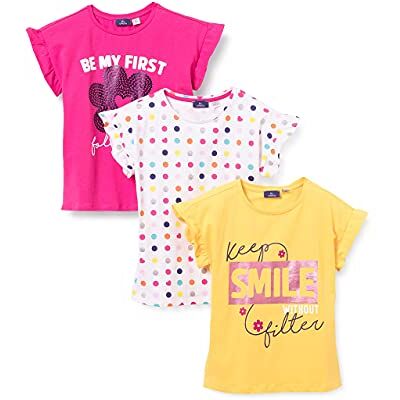 Chicco T-shirt met korte mouwen van katoen, T-shirts Meisjes, Geel, 12 maanden (pakket van 3) Chicco T-shirt met korte mouwen van katoen, T-shirts Meisjes, Geel, 12 maanden (pakket van 3)