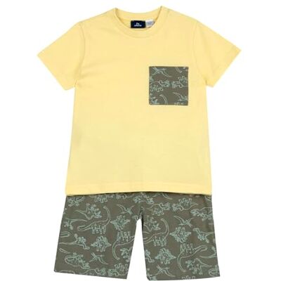 Chicco Set van T-shirt en shorts voor pasgeborenen, kinderen en jongeren, Lichtgeel, 7 Jaar Chicco Set van T-shirt en shorts voor pasgeborenen, kinderen en jongeren, Lichtgeel, 7 Jaar