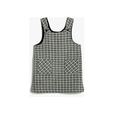 Koton Babygirl Jurk met vierkante hals, mouwloos, met buttoned check pocket, Wit Check (0c0), 9-12 Monate Koton Babygirl Jurk met vierkante hals, mouwloos, met buttoned check pocket, Wit Check (0c0), 9-12 Monate