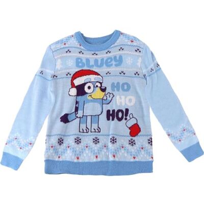 CERDÁ LIFE'S LITTLE MOMENTS Bluey Con Diseño Festivo Y Colores Vivos-Suéter Navideño trui voor kinderen, blauw, 5 jaar meisje CERDÁ LIFE'S LITTLE MOMENTS Bluey Con Diseño Festivo Y Colores Vivos-Suéter Navideño trui voor kinderen, blauw, 5 jaar meisje