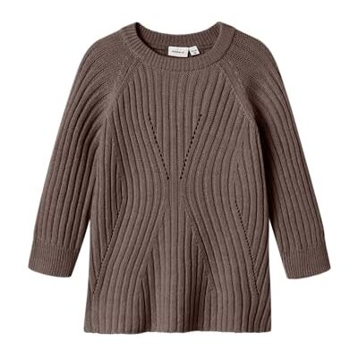 Name it Nmfrikine Ls Knit Dress Pb voor meisjes, Coffee Quartz, 116 Name it Nmfrikine Ls Knit Dress Pb voor meisjes, Coffee Quartz, 116