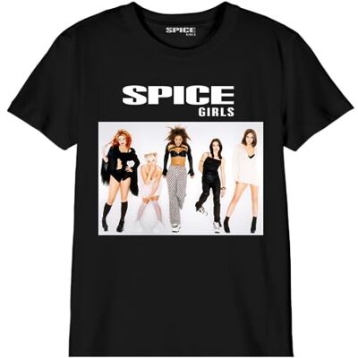 The Spice Girls SPICE GIRLS Unisex T-shirt voor kinderen, The Group, referentie: BOSPICETS004, zwart, maat 8 jaar, Zwart, 8 Jaren The Spice Girls SPICE GIRLS Unisex T-shirt voor kinderen, The Group, referentie: BOSPICETS004, zwart, maat 8 jaar, Zwart, 8 Jaren
