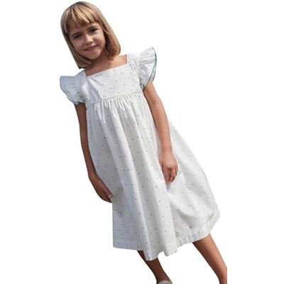 Petit Bateau Mouwloze jurk voor meisjes en meisjes, Wit/Veelkleurig., 12 Jaar Petit Bateau Mouwloze jurk voor meisjes en meisjes, Wit/Veelkleurig., 12 Jaar