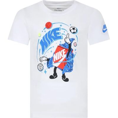 NIKE Kinderkleding stof wit T-shirt meisjes en meisjes NIKE Kinderkleding stof wit T-shirt meisjes en meisjes