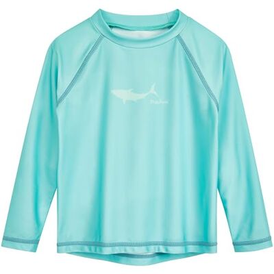 Playshoes Unisex Kids Langarmshirt Rash Guard Shirt, Lang Turquoise Haai, 134-140 Playshoes Unisex Kids Langarmshirt Rash Guard Shirt, Lang Turquoise Haai, 134-140
