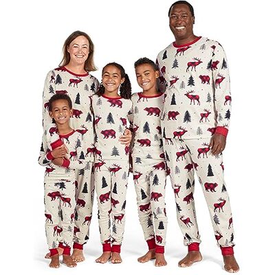 The Children's Place Familie Bijpassende Kerstvakantie Pyjama Sets, Snug Fit 100% Katoen, Volwassene, Grote Kid, Peuter, Baby, Buff Beer, S The Children's Place Familie Bijpassende Kerstvakantie Pyjama Sets, Snug Fit 100% Katoen, Volwassene, Grote Kid, Peuter, Baby, Buff Beer, S