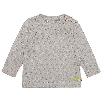 loud + proud Jacquard gebreid shirt voor kinderen, GOTS-gecertificeerd shirt, zilver, 86-92 loud + proud Jacquard gebreid shirt voor kinderen, GOTS-gecertificeerd shirt, zilver, 86-92