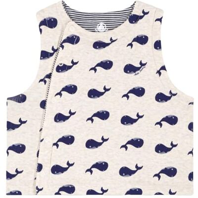 Petit Bateau Mouwloos babyvest met ribben, omkeerbaar, van katoen Petit Bateau Mouwloos babyvest met ribben, omkeerbaar, van katoen