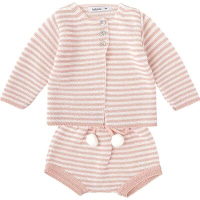BABIDU Ranita Gebreid en bijpassend gebreide jas, uniseks, voor baby's, Roze, 3 Maanden BABIDU Ranita Gebreid en bijpassend gebreide jas, uniseks, voor baby's, Roze, 3 Maanden