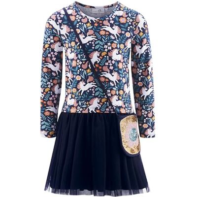 Happy Girls meisjesjurk kinderjurk, Donkerblauw, 98 Happy Girls meisjesjurk kinderjurk, Donkerblauw, 98