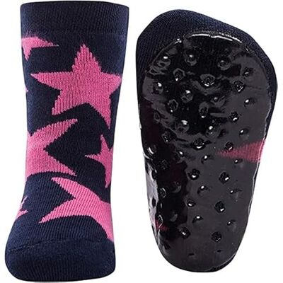 EWERS stopper sokken sterren, sokken met antislipzool voor meisjes en jongens, antislip sokken met rubberen zool, MADE IN GERMANY, 1 paar antislip kindersokken, roze, maat 17-18 EWERS stopper sokken sterren, sokken met antislipzool voor meisjes en jongens, antislip sokken met rubberen zool, MADE IN GERMANY, 1 paar antislip kindersokken, roze, maat 17-18