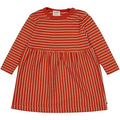 loud + proud Derby Rib Kinderjurk voor meisjes, GOTS-gecertificeerd, terracotta, 74/80 cm loud + proud Derby Rib Kinderjurk voor meisjes, GOTS-gecertificeerd, terracotta, 74/80 cm