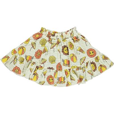 Småfolk Rok met Summer Vacation Symbolen, crème, 7-8 Jaren Småfolk Rok met Summer Vacation Symbolen, crème, 7-8 Jaren
