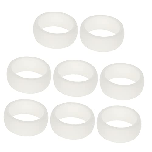 IWOWHERO 8 Stuks Siliconen Ring Sport Ringen Mannen Ringen Stel Mannen Bellen Koele Ring Rubberen Verlovingsbanden Rubberen Trouwring Heren Ringen Zacht Silicagel Vinger Ring Geschiktheid