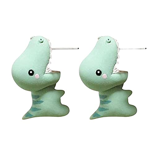 ERZU Mooie Mode Dierlijke Bijtende Oorbellen Leuke Dierlijke Cartoon Dinosaurus Bite Ear Stud Voor Vrouwen