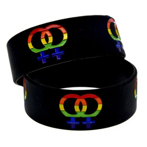 Milisten 2 Stuks homoseksuele polsband relatie armbanden biseksueel paren armbanden siliconen armband homoseksuele trots armband sport- polsbandje draagriem minnaars