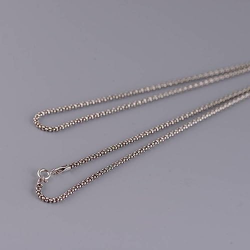 Generic Ketting S925 Zilveren Ketting Retro Vaartuig Noordse Stijl Ketting Dames Eenvoudige Mode Zilveren Ketting, 2.5-80cm