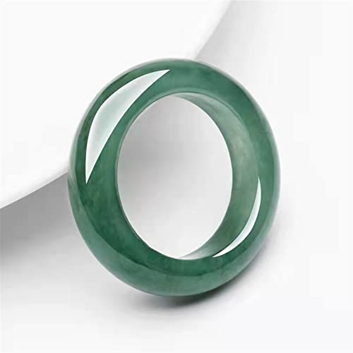 YZDKJ Emerald Oil Cyan Ring for familie, for ouders, jade ring (Size : 21mm)
