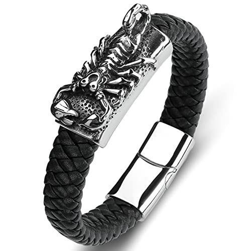 KARFRI Herenarmband met gravure, surferarmbanden Eagle-bedelarmbanden Armband van roestvrij staal met magnetische sluiting Herengeschenken