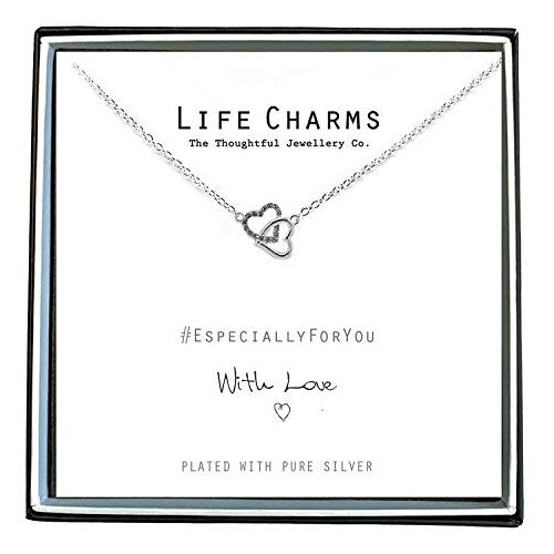 Life Charms Ketting met Giftbox Silver Joined Hearts