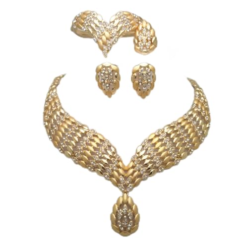 POSDN Mode Afrikaanse Dubai Gouden Sieraden Dames Afrikaanse Kralen Set Nigeriaanse bruids sieraden Sets bruiloft accessoires