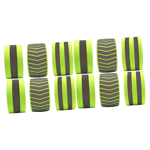 BESPORTBLE 12 Stuks Reflecterende Polsband Rennen Armband Reflectoren Groene Armband Sport Polsbandje Hardloopuitrusting Armbanden Polsbandjes Sport- Nachtelijke Lopende Uitrusting