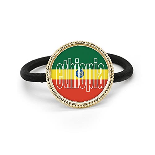 Bestchong Haarband met Ethiopie-vlag, zilverkleurig, metaal en elastiek