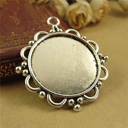 WANM 10 stks/partij 30mm Ronde Hanger Instellingen Cabochons Bases Sieraden Instellingen Hanger Bezel Fit 30mm Cabochon Cameo DIY ketting Maken