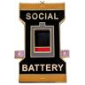 Generic Sociale batterijspelden,Mode Sociale Stemming Broche Pins   Mode Sociale Stemming Broche Pins voor Kleding Rugzak Hoed Sociale Batterij Reversspeld voor Vrouwen