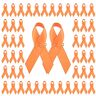 WANDIC 100 stuks satijnen lint pinnen voor bewustwording van nierkanker, leukemie, sclerose, wapengeweld oranje 7,5 x 4 cm