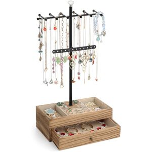 Meangood Sieraden Boom Organizer Hout Basic Storage Box Torched Wood Meangood Sieraden Boom Organizer Hout Basic Storage Box Torched Wood