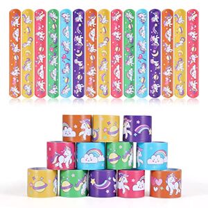 yumcute 30 stuks klikarmbanden, slaparmbanden, snap-armbanden, slaparmbanden met eenhoorn, voor kinderen, slapbanden, klikarmband, kinderen, cadeautje, kinderverjaardag, gastgeschenken voor kinderen, jongens en meisjes