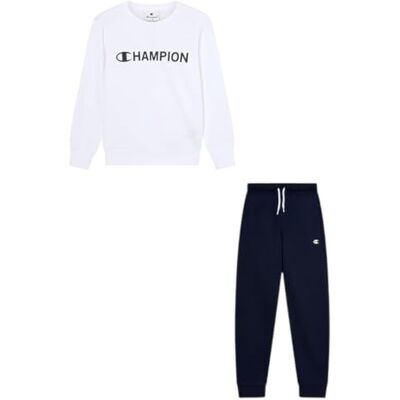 Champion Legacy Jongens Crewneck Sweatsuit, XL, Wit, Wit, XL Champion Legacy Jongens Crewneck Sweatsuit, XL, Wit, Wit, XL