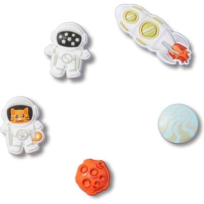 Crocs Unisex Astronaut 5 Pack schoen bedels, veelkleurig, één maat, Meerkleurig, Eén maat Crocs Unisex Astronaut 5 Pack schoen bedels, veelkleurig, één maat, Meerkleurig, Eén maat