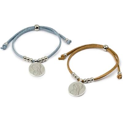 Mopec K1 Set van 8 armbanden Medaille Maagd Maria, 2 verschillende kleuren, meerkleurig, normaal Mopec K1 Set van 8 armbanden Medaille Maagd Maria, 2 verschillende kleuren, meerkleurig, normaal