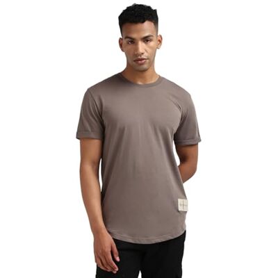 Calvin Badge Turn Up Mouw J30j323482 heren S/S Gebreide Tops Calvin Badge Turn Up Mouw J30j323482 heren S/S Gebreide Tops