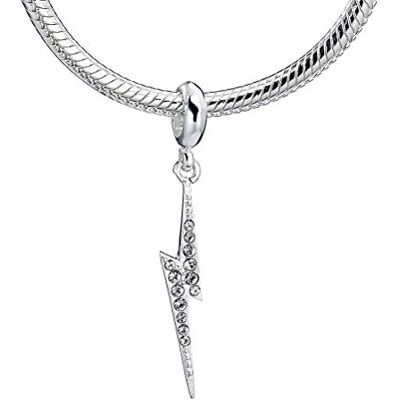 The Carat Shop Harry Potter Sterling Zilver bliksemschicht slider charme met Swarovski Crystal Elements HPSC001-SC The Carat Shop Harry Potter Sterling Zilver bliksemschicht slider charme met Swarovski Crystal Elements HPSC001-SC