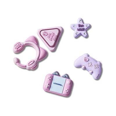 Crocs Unisex Girl Gamer 5 Pack schoenhangers, meerkleurig Crocs Unisex Girl Gamer 5 Pack schoenhangers, meerkleurig