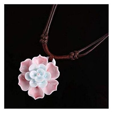 lachineuse halsketting bloem roze, 30 lachineuse halsketting bloem roze, 30