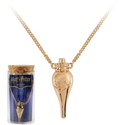 CERDÁ LIFE'S LITTLE MOMENTS Harry Potter uniseks halsketting met Felix Felicis-hanger, modesieraden in glazen doos, goudkleurig, ketting en hanger, 100% messing, officieel gelicentieerd product, cadeau voor fans en cosplay CERDÁ LIFE'S LITTLE MOMENTS Harry Potter uniseks halsketting met Felix Felicis-hanger, modesieraden in glazen doos, goudkleurig, ketting en hanger, 100% messing, officieel gelicentieerd product, cadeau voor fans en cosplay