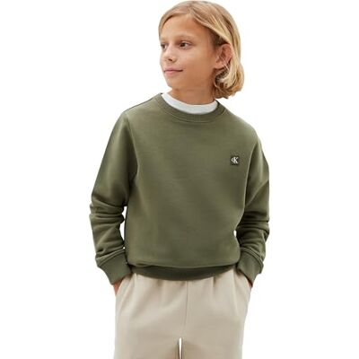 Calvin Unisex Mini Badge Cn LV1CKTJB11 Overige sweatshirts, GROEN (Dusty Olive), 8 jaar Calvin Unisex Mini Badge Cn LV1CKTJB11 Overige sweatshirts, GROEN (Dusty Olive), 8 jaar