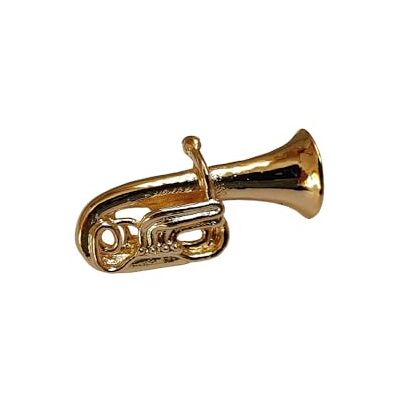 GEWA 980041 Unisex broche steeknaald Tuba, goudkleurig GEWA 980041 Unisex broche steeknaald Tuba, goudkleurig