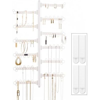 All Hung Up 12-Tier hangende sieraden organizer: 120-gaats roterende tak oorbel muur organizer: ketting houder: armband ring opslag: hoog 17 inch : Command Strips inbegrepen (wit) All Hung Up 12-Tier hangende sieraden organizer: 120-gaats roterende tak oorbel muur organizer: ketting houder: armband ring opslag: hoog 17 inch : Command Strips inbegrepen (wit)