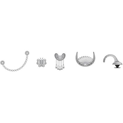 Crocs Unisex Silver Metal Mix 5 Pack schoen bedels, veelkleurig, één maat, Meerkleurig, Eén maat Crocs Unisex Silver Metal Mix 5 Pack schoen bedels, veelkleurig, één maat, Meerkleurig, Eén maat